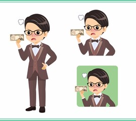 A man in a brown tie