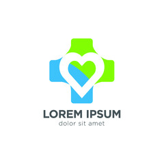 Medical Cross and Health Pharmacy Logo Vector Template