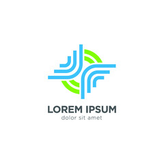 health pharmacy symbol vector icon logo design