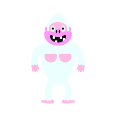 child illustration, of abominable snowman yeti