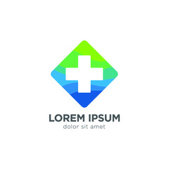 Obraz premium Medical pharmacy logo design template.- vector illustrator 