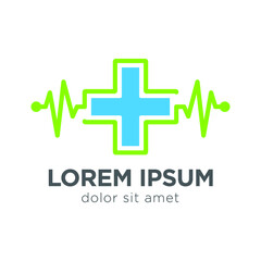 Obraz premium beat pulse logo icon 