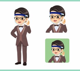 A man in a brown tie