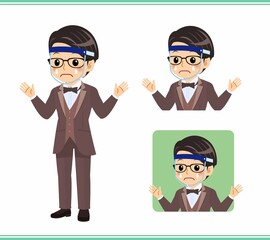 A man in a brown tie