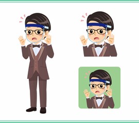 A man in a brown tie