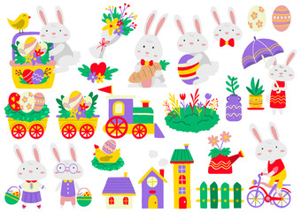 Obraz na płótnie Canvas Easter Vector illustration for banner