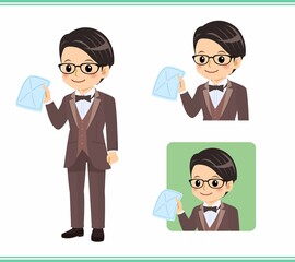 A man in a brown tie