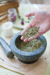 Alternative medicine herbal concept.