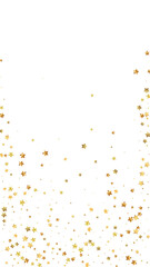 Gold stars random luxury sparkling confetti. Scatt