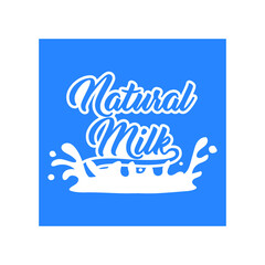 Cow milk splashes with letters