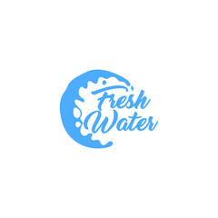 Pure water abstract sign. Water drop symbol. Branding Identity Corporate logo design template Isolated on a white background 