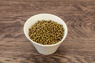 Vegetarian cuisine - dry green lentil