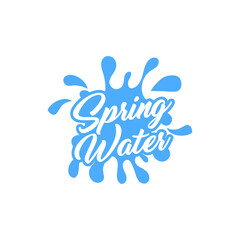 Fototapeta premium Pure water abstract sign. Water drop symbol. Branding Identity Corporate logo design template Isolated on a white background 