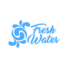 Pure water abstract sign. Water drop symbol. Branding Identity Corporate logo design template Isolated on a white background 