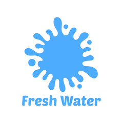 Pure water abstract sign. Water drop symbol. Branding Identity Corporate logo design template Isolated on a white background 