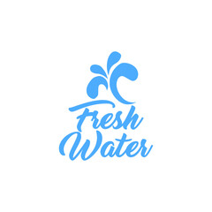 Obraz premium Pure water abstract sign. Water drop symbol. Branding Identity Corporate logo design template Isolated on a white background 