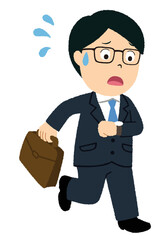 遅刻のイラスト