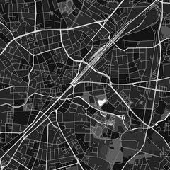 Gutersloh, Germany dark vector art map