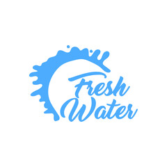 Pure water abstract sign. Water drop symbol. Branding Identity Corporate logo design template Isolated on a white background 