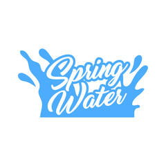 Fototapeta premium Pure water abstract sign. Water drop symbol. Branding Identity Corporate logo design template Isolated on a white background 