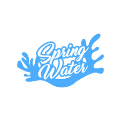 Obraz premium Pure water abstract sign. Water drop symbol. Branding Identity Corporate logo design template Isolated on a white background 