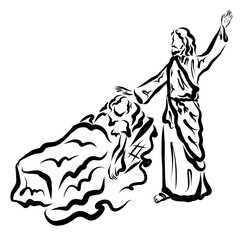 Lord Jesus heals a paralyzed person, forgiveness and miracles