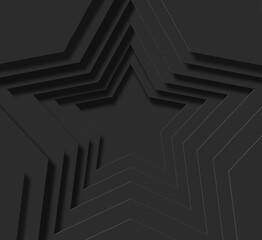 black star paper cut layer pattern background