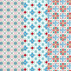 Watercolor tiles, seamless pattern. 
