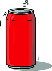 red soda can