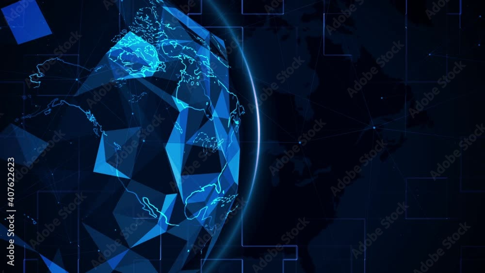 Sticker abstract sphere plexus digital polygon. polygonal digital spheres for future earth technologies.