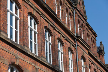 Fassade von einem alten Gebäude in Minden, NRW, Detuschland