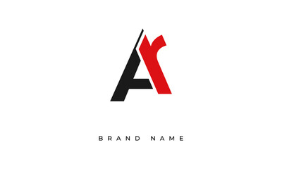 A R Letter Logo Design with Creative Modern Trendy Typography
