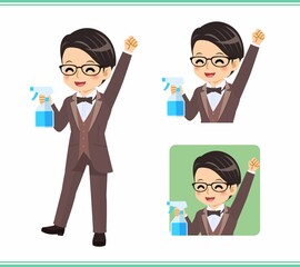 A man in a brown tie