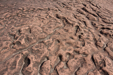 A pattern of rocks that have been eroded by water