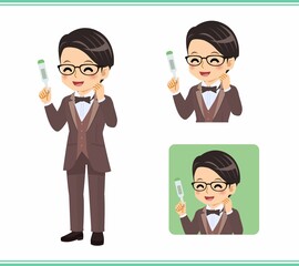 A man in a brown tie