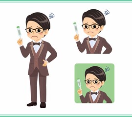 A man in a brown tie