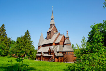 Fototapeta na wymiar Harz. Stabkirche in Hahnenklee-Bockswiesen