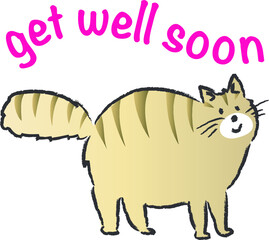 vector cartoon get well soon card