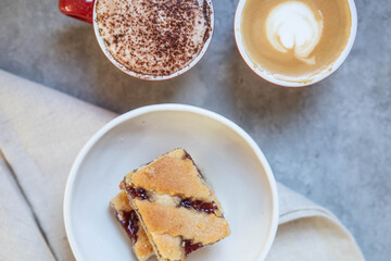 jam bites and coffee