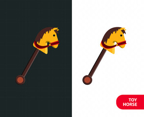 Vector image. Drawing of a toy of a rocking horse.