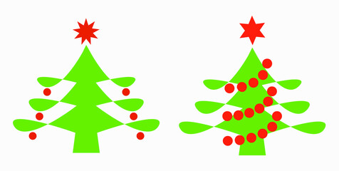 Christmas tree. Christmas. New Years holiday. Decorations for Christmas. Vector icon.