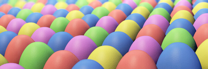 Viele bunte Ostereier