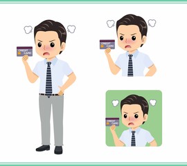 Short-sleeved young male salesman