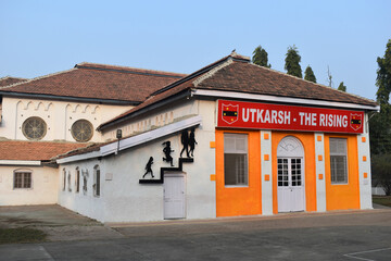 Close-up view of old building UTKARSH - THE RISING, The Army Public School Junior Wing, near Turf...