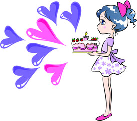 vector cartoon happy birthday  card border