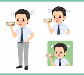 Short-sleeved young male salesman