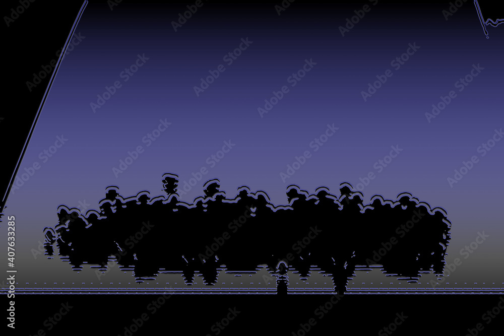 Poster stylish web image for creative design of layout. black backdrop and light purple pattern. cool art o