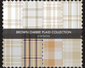 Brown Ombre Plaid textured Seamless Pattern Collection © Siu-Hong Mok
