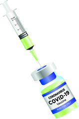 Vacuna COVID-19. Ilustración vectorial