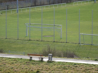 Fußballtor im Lippepark Herringen